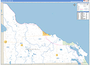 Presque Isle County Wall Map Basic Style